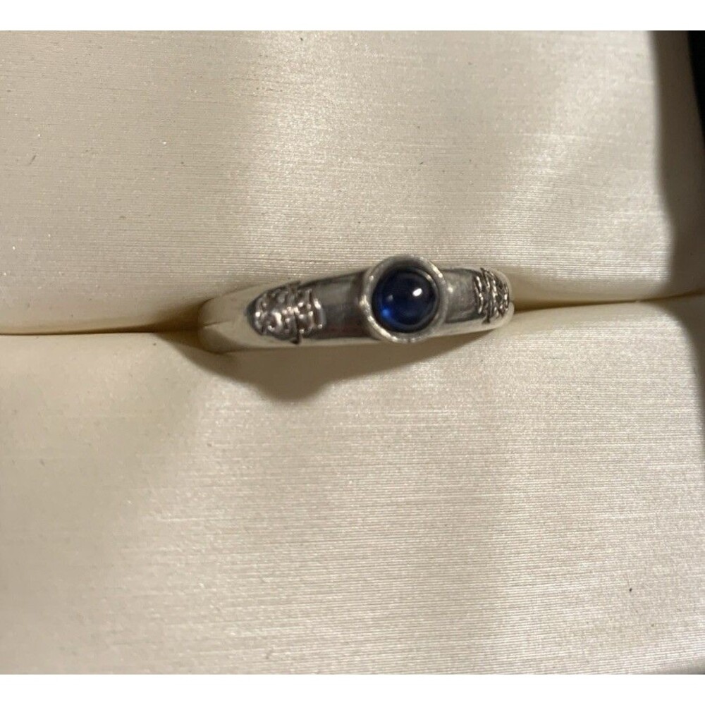 Vintage MFA Sterling Silver Sapphire Ring 8 Museum Of Fine Arts